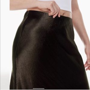 Babaton Slip Midi Skirt- Brown